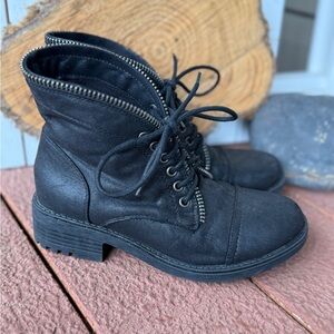 Carlos Santana Black 🖤 Zipper Boots Size 7